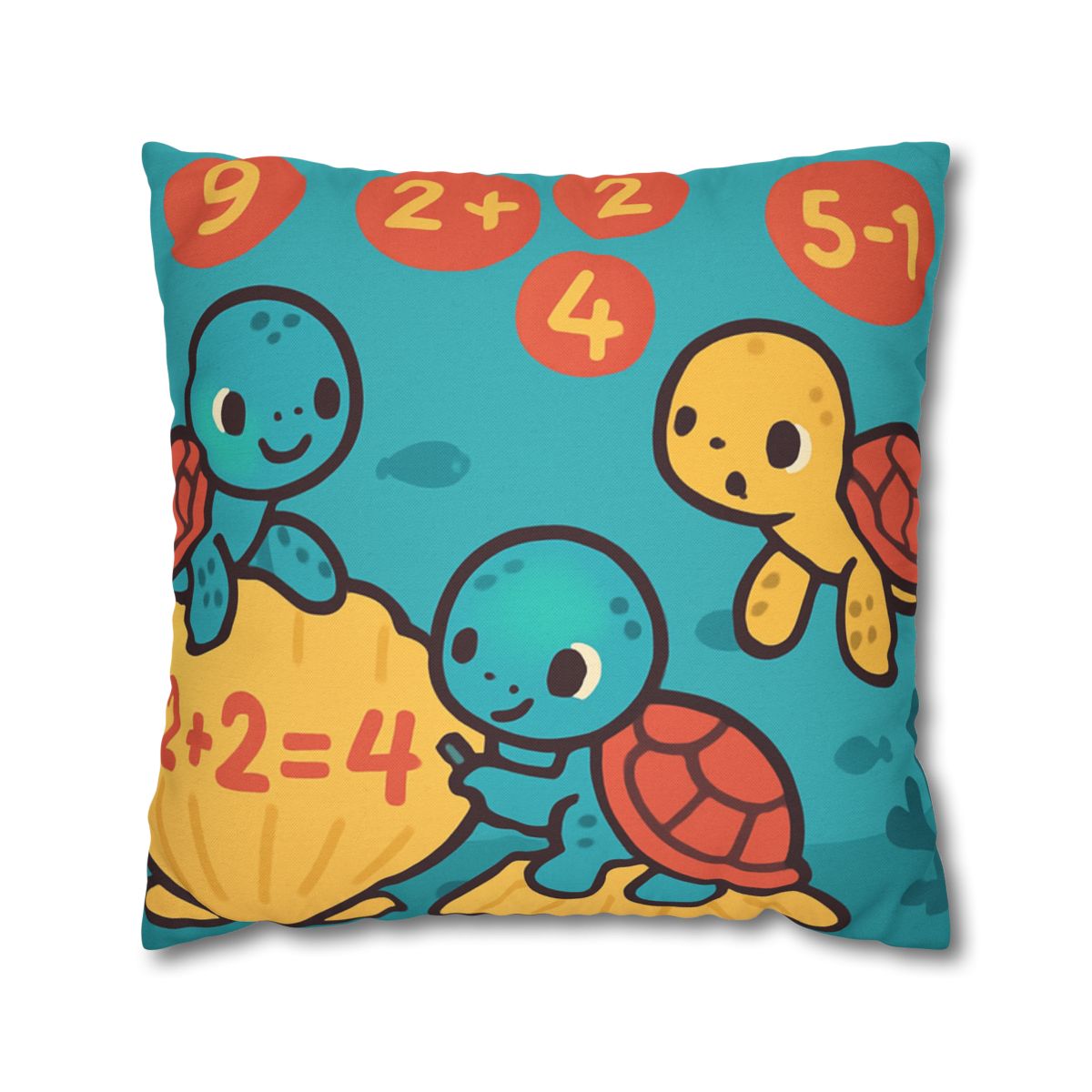 Coral Reef Math Turtles personalized pillow covers