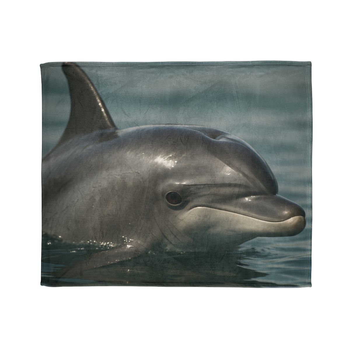 Mirror Calm Bottlenose Dolphin designer printed blankets