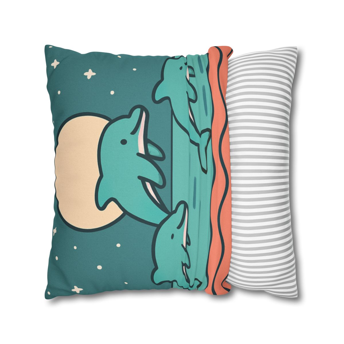 Moonlight Dolphin Parade trendy patterned pillow cases
