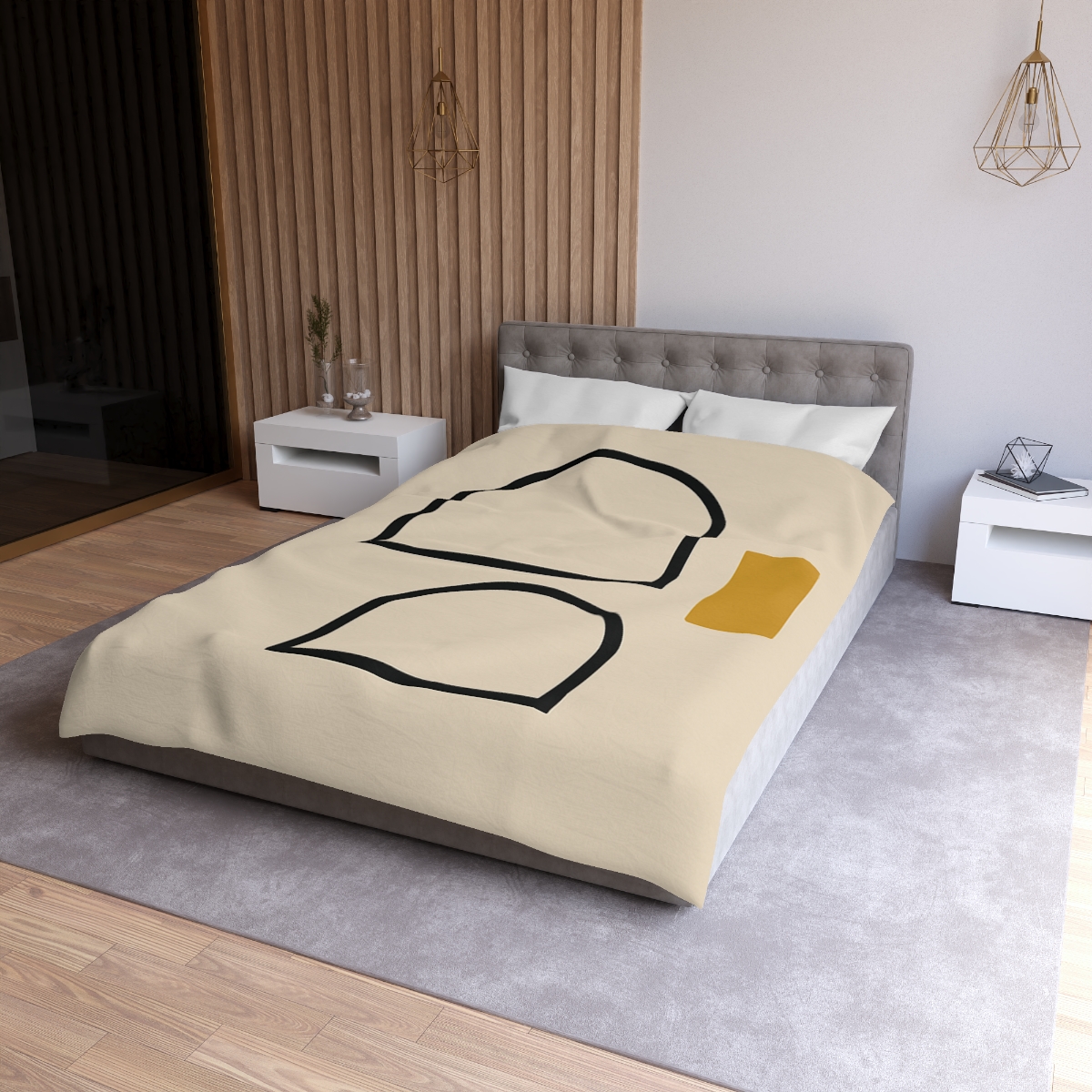 Arc Window Alignment designer printed duvets