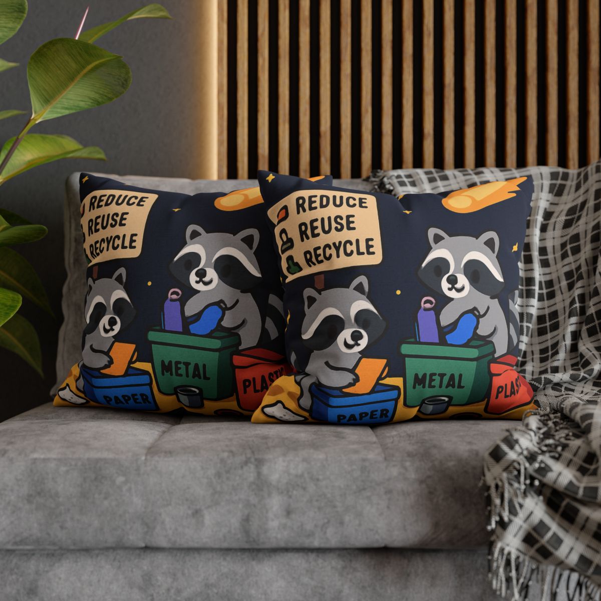 Comet Tail Recycling Rangers trendy patterned pillow cases