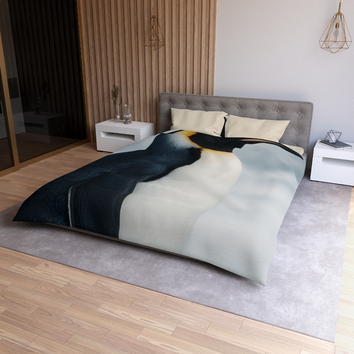 Aurora Drift Emperor Penguin stylish duvet covers