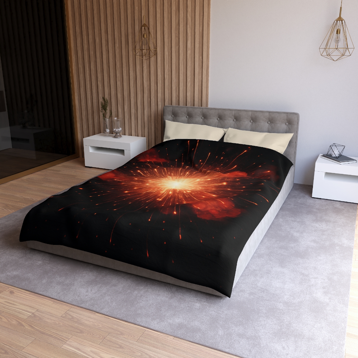 Starburst Ember Bloom unique patterned duvets