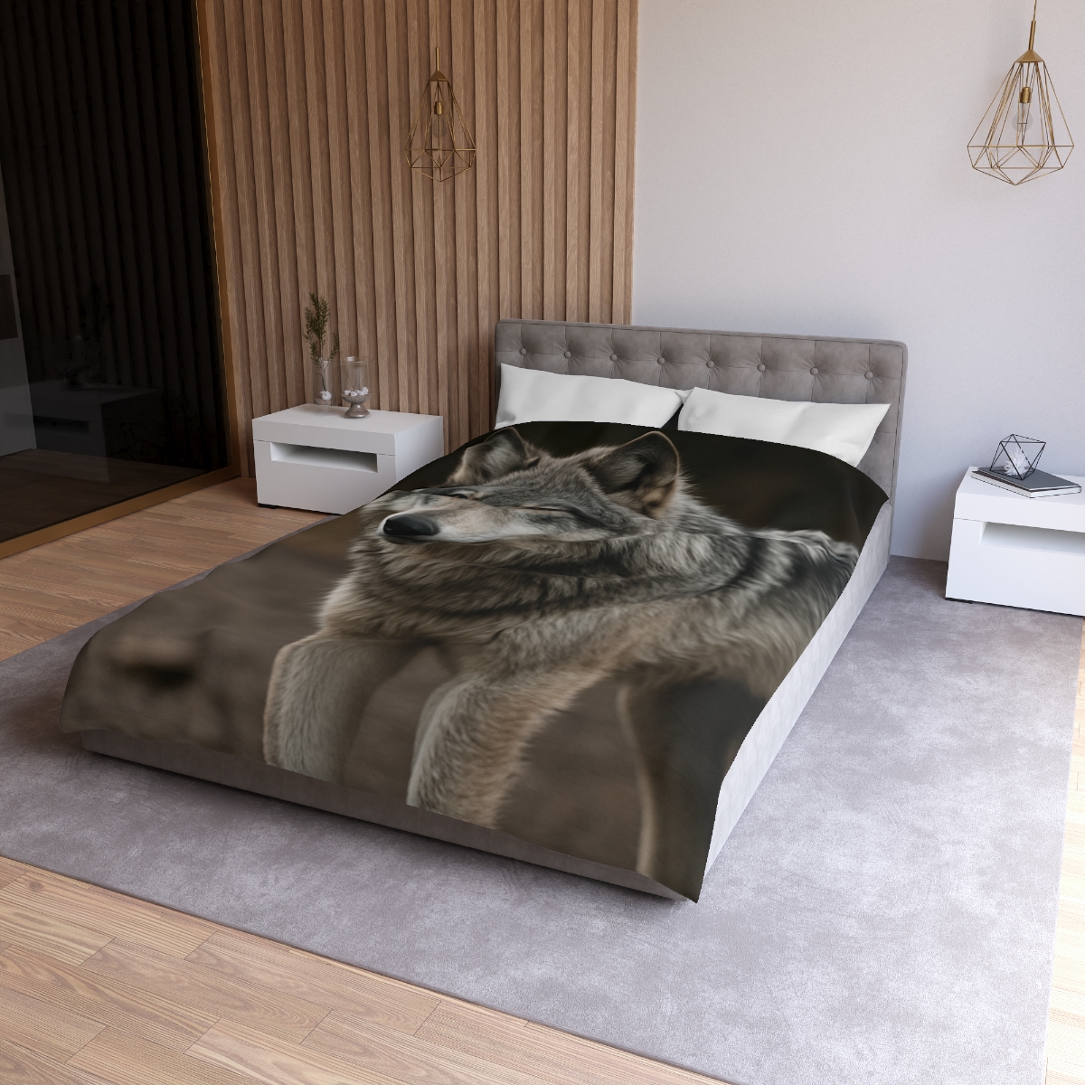 Silver Gaze Gray Wolf duvets for gifts