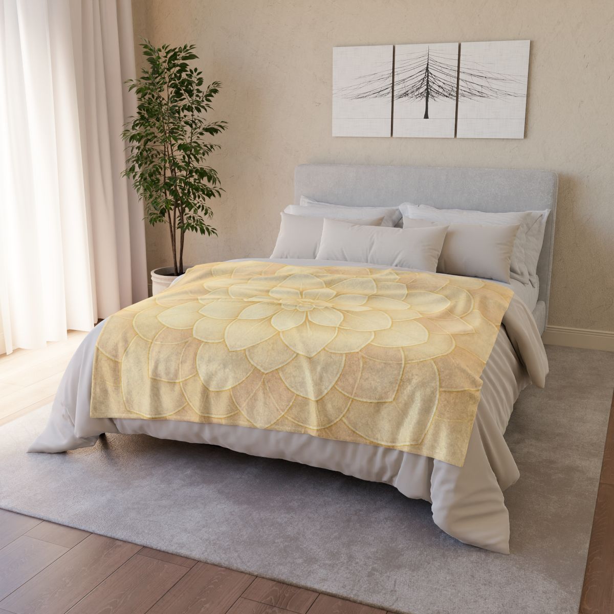 Petal Halo Lattice warm winter blankets