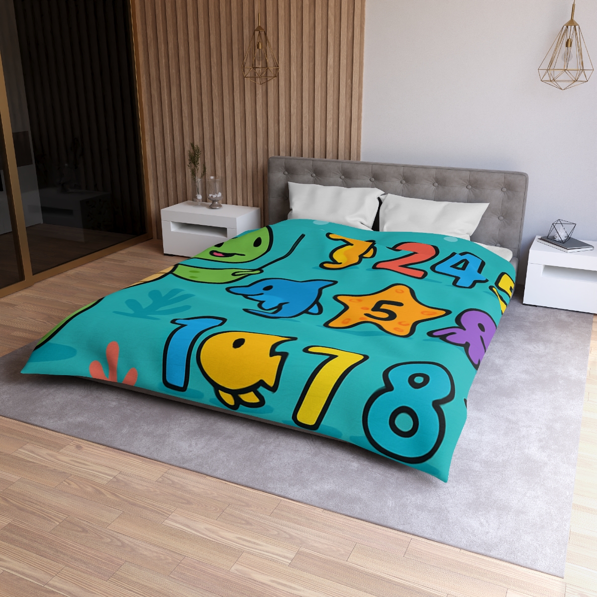 The Coral Reef Number Parade warm winter duvets