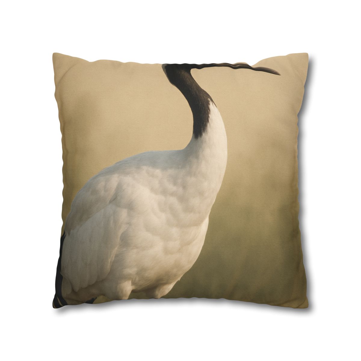 Quiet Halo Red Crowned Crane custom pillow cases