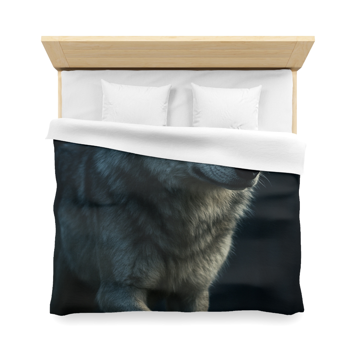 Moonlit Pause Gray Wolf trendy bedroom duvets