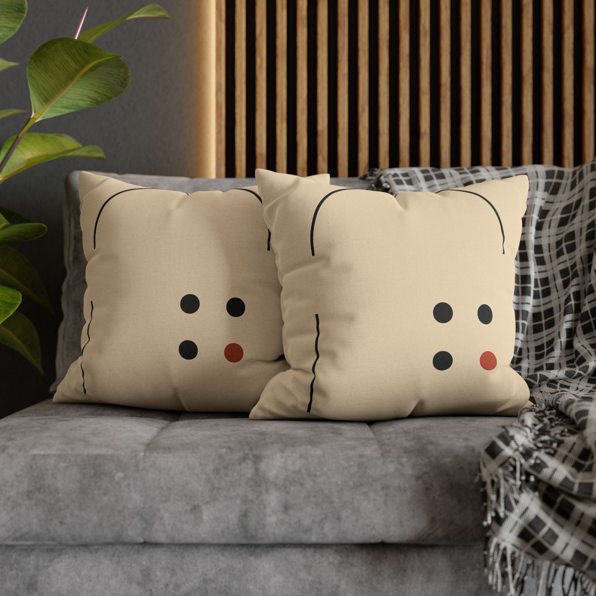 Partial Arc Window Over Dot Grid trendy patterned pillow cases