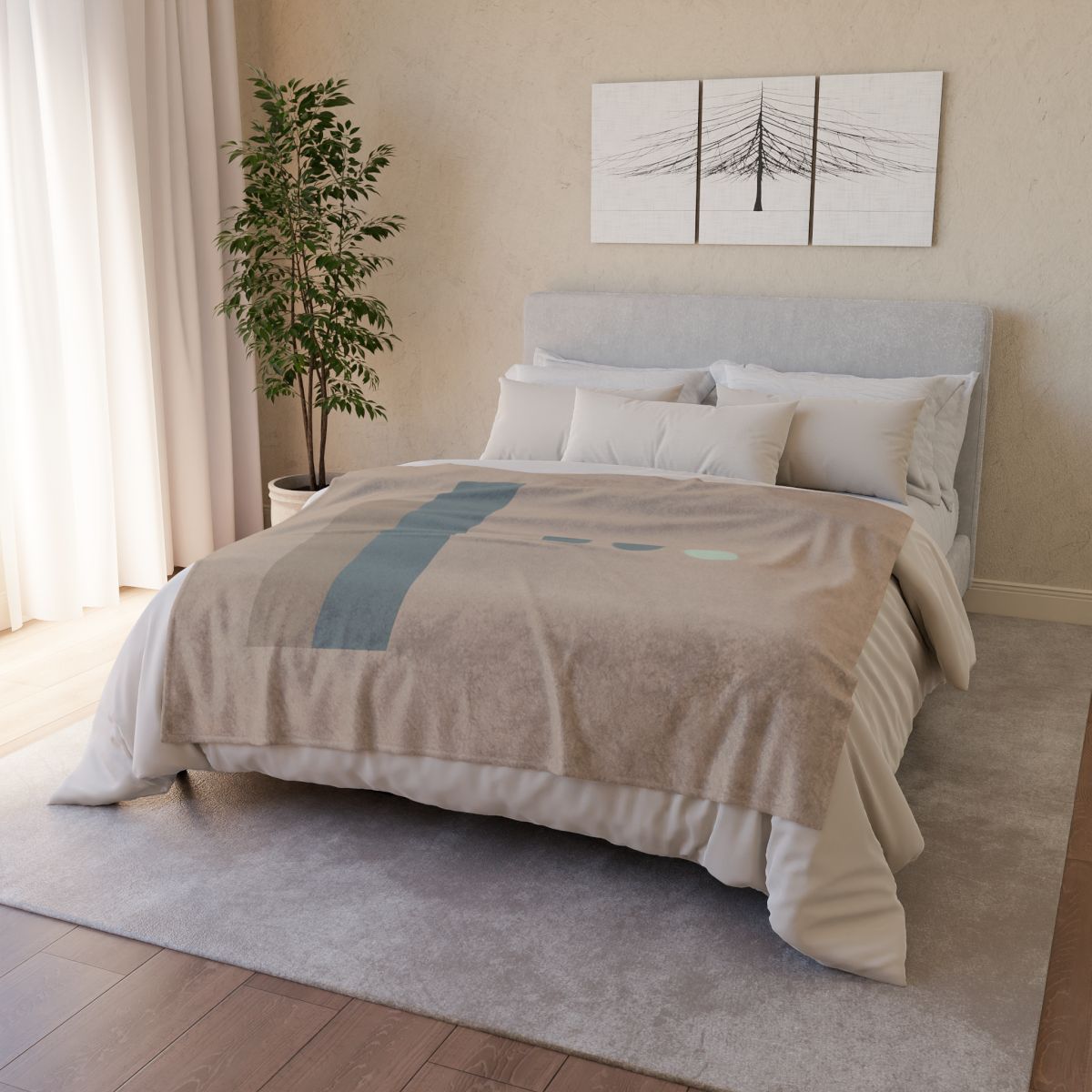Stepped Pair And Small Dot Cluster soft fleece blankets