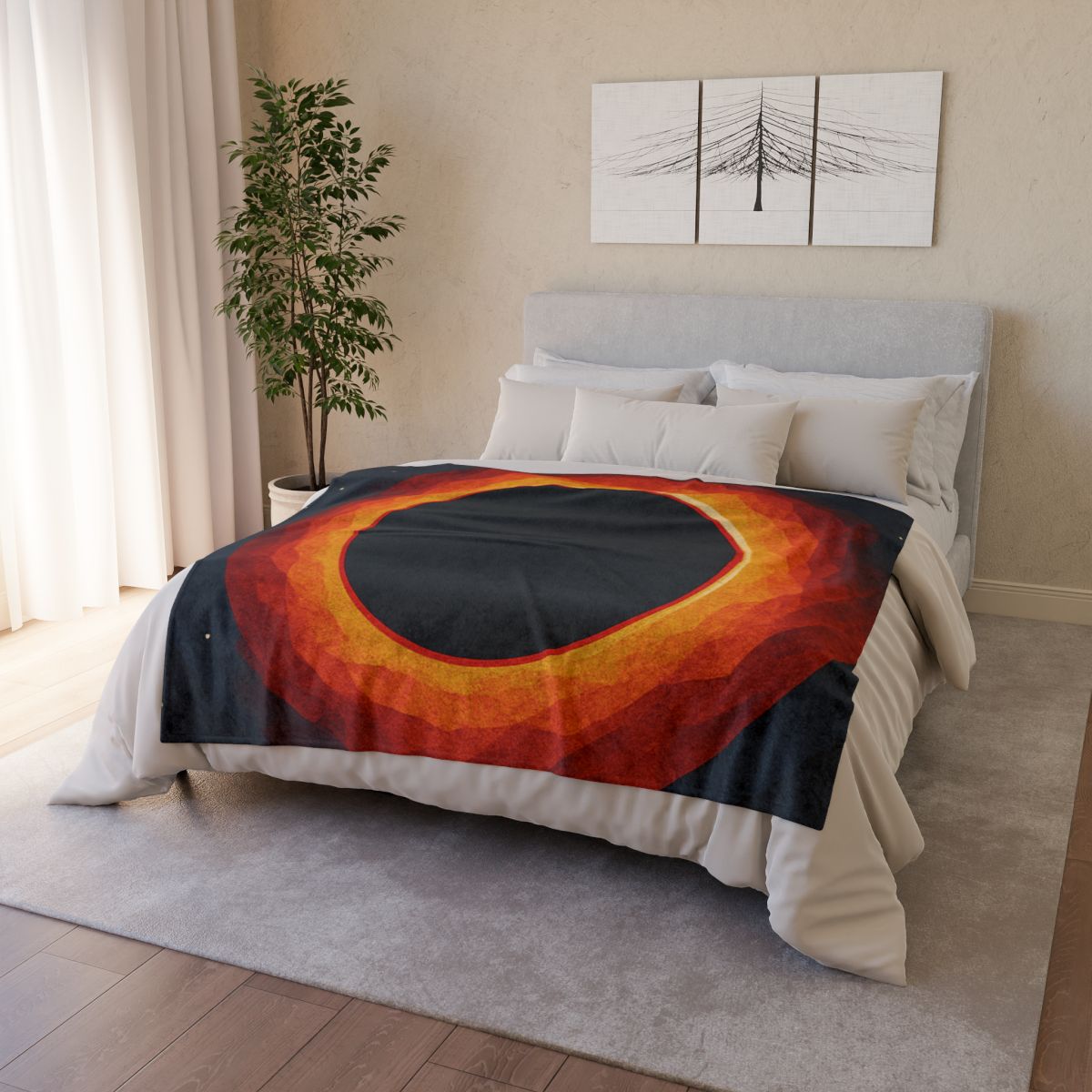 Event Horizon Paper Cut Silhouette stylish throw blankets