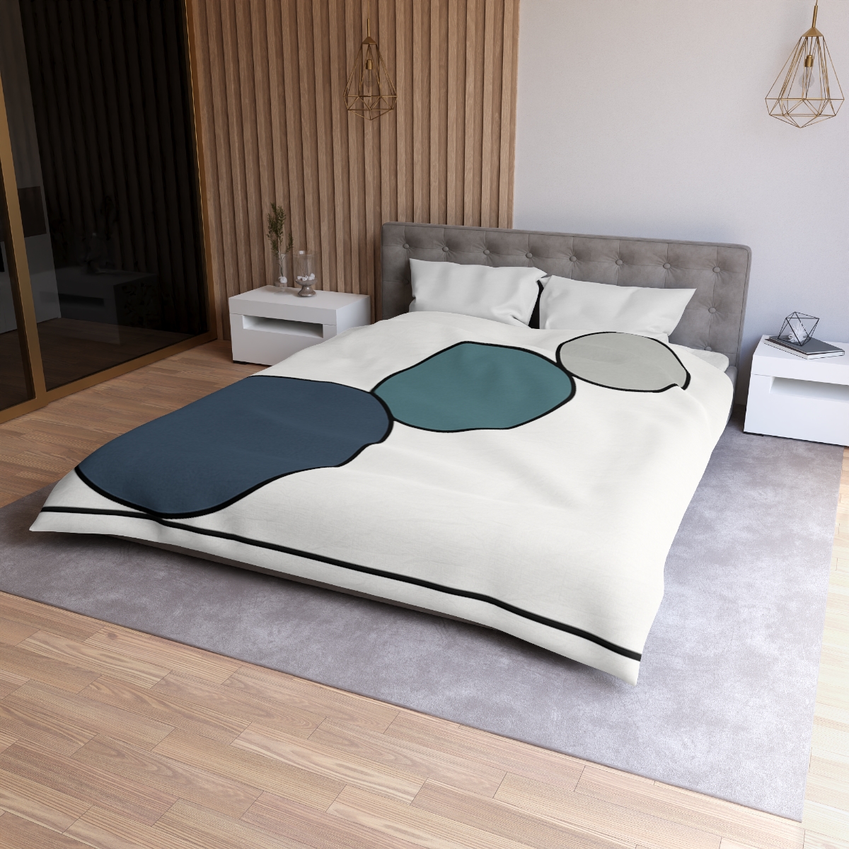 Staggered Circle Trio custom duvets