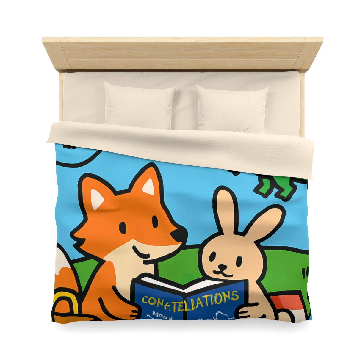 Sky Map Picnic With Dragon Kites soft comforter duvets