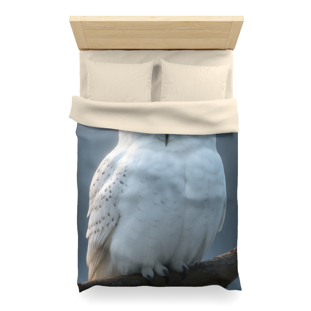 Twilight Watcher Snowy Owl unique patterned duvets