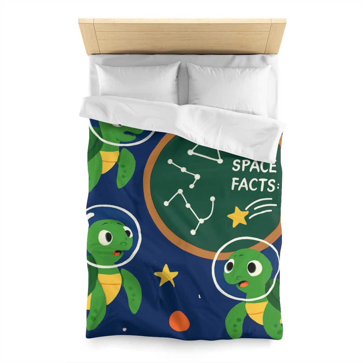 Space School Of Curious Sea Turtles soft comforter duvets