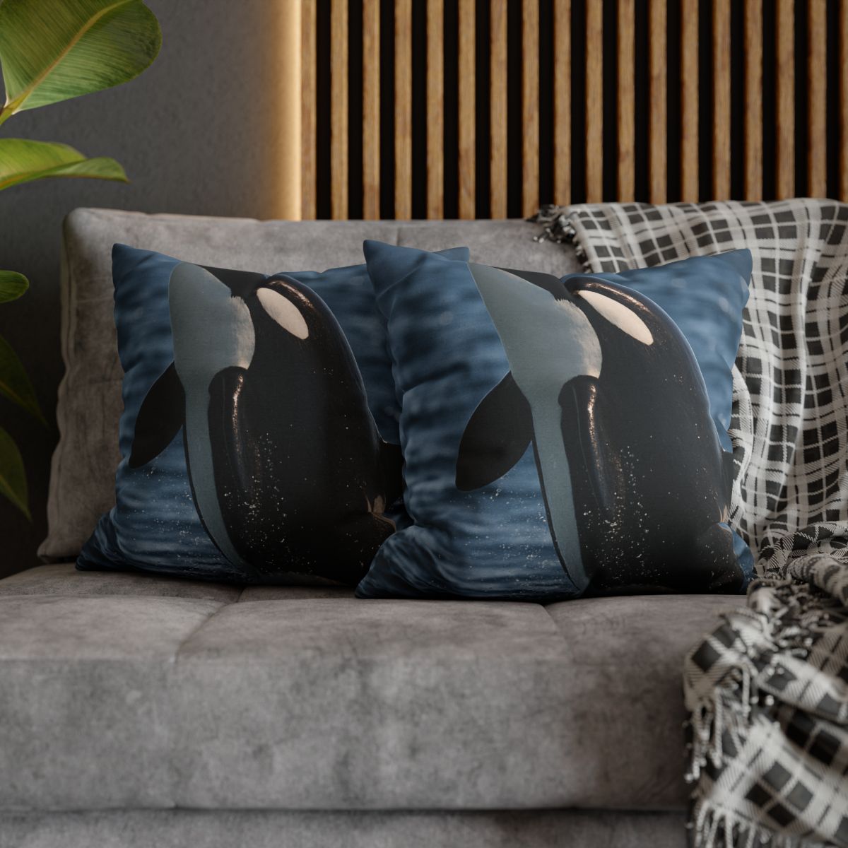 Tidal Monarch Orca soft cotton pillow cases