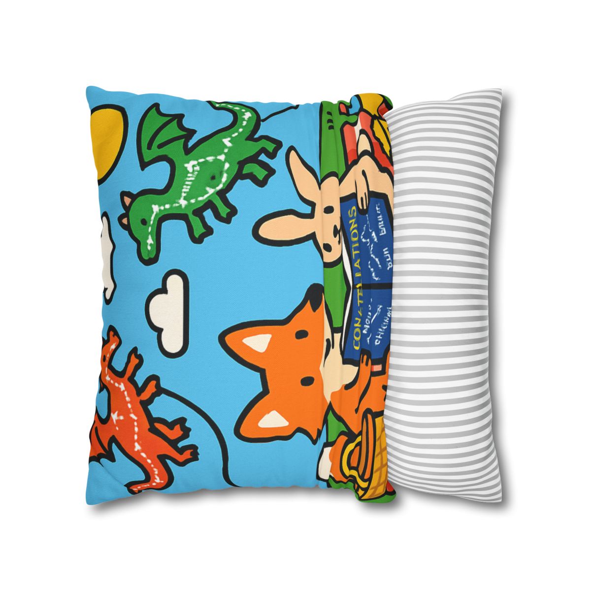 Sky Map Picnic With Dragon Kites personalized pillow covers