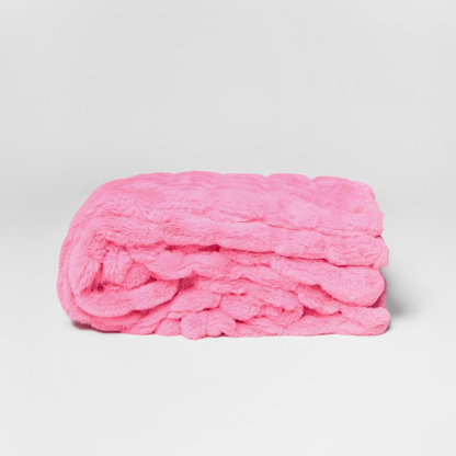Plush Textured Faux Fur Blanket