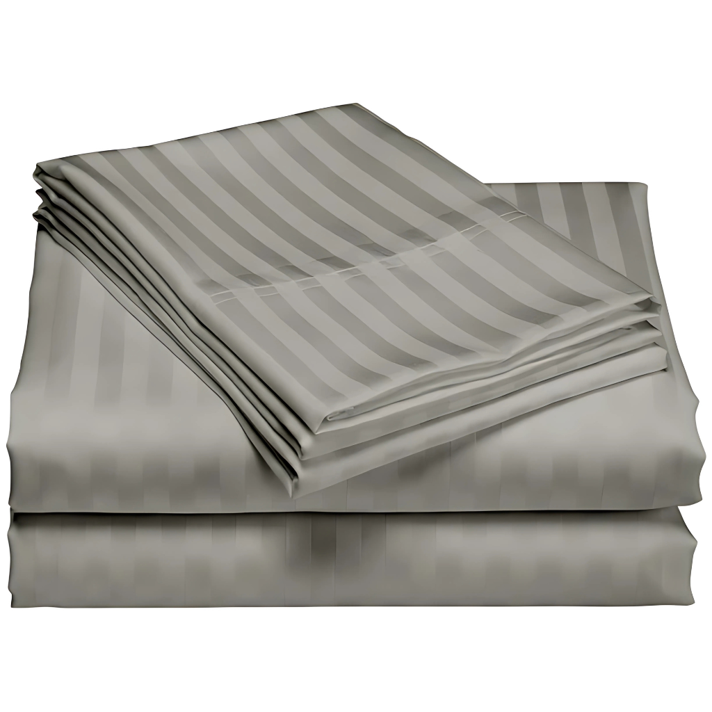 1200 Thread Count Cotton Stripe Deep Pocket Queen Sheet Set Cotton Stripe 1200 Thread Count Sheet Set - Image 10