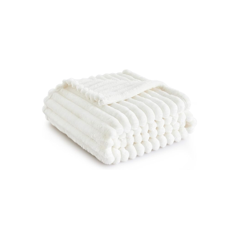 Stripe Design Flannel Fleece Blanket