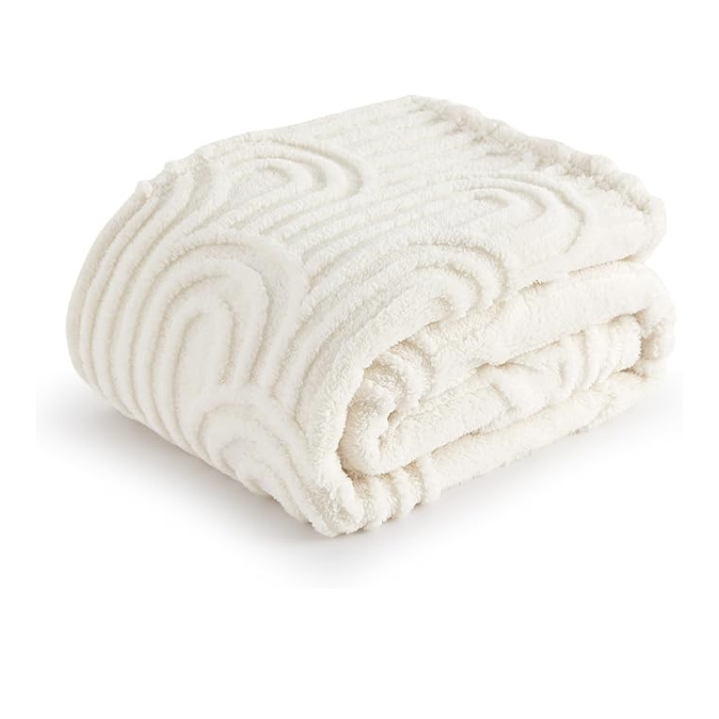 Cozy Stripe Pattern Flannel Fleece Blanket