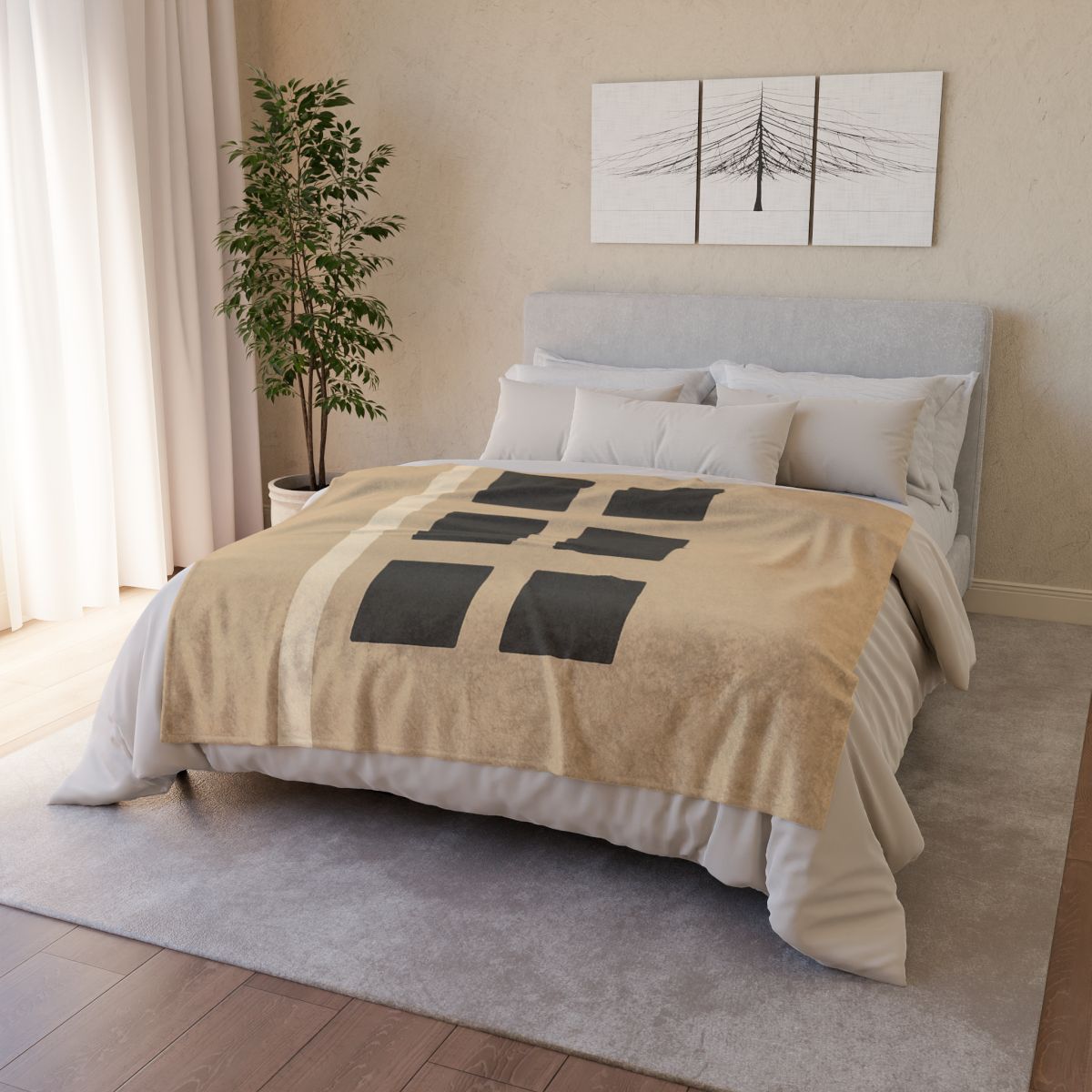 Short Grid With Missing Cell decorative home blankets