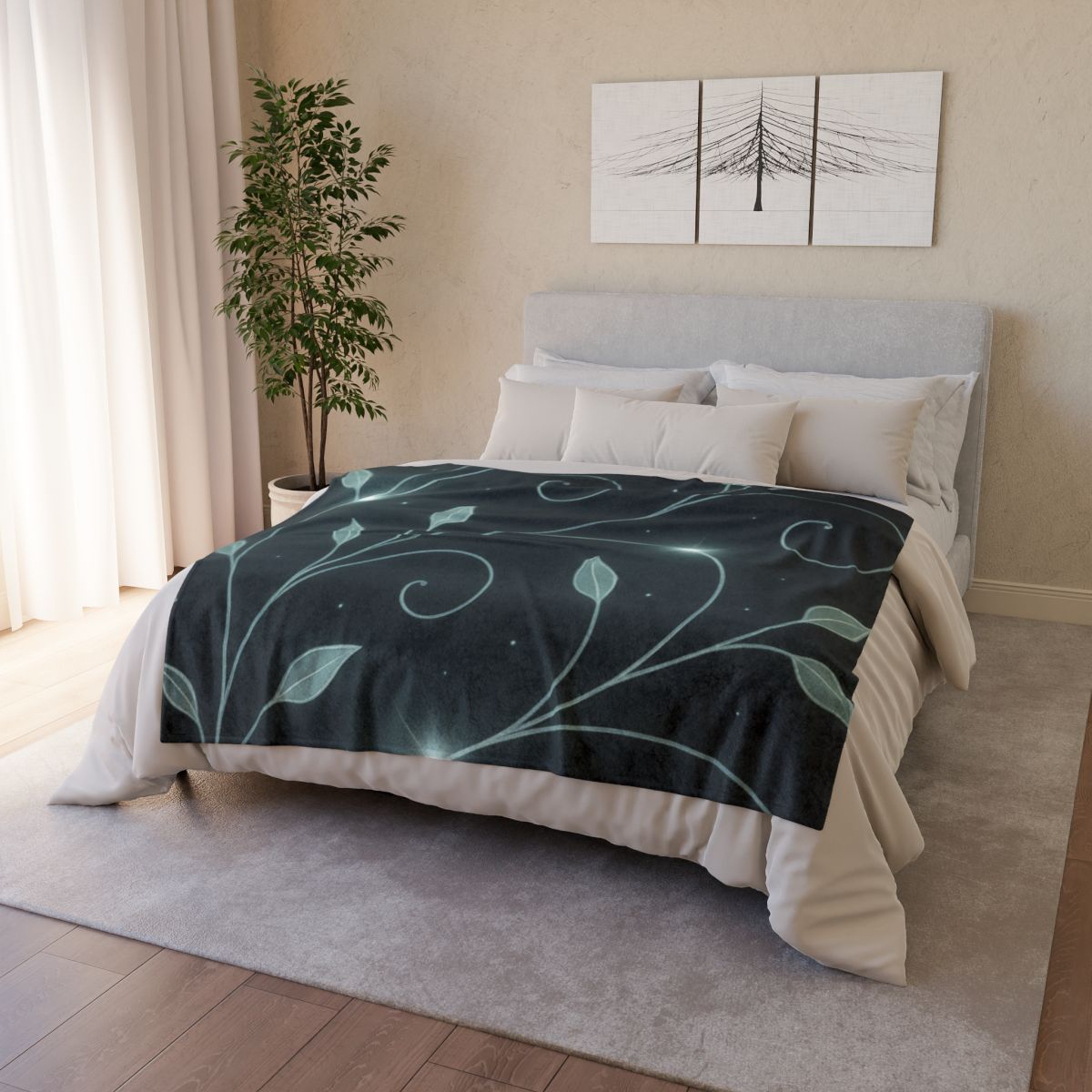 Starlit Vine Constellation trendy patterned blankets