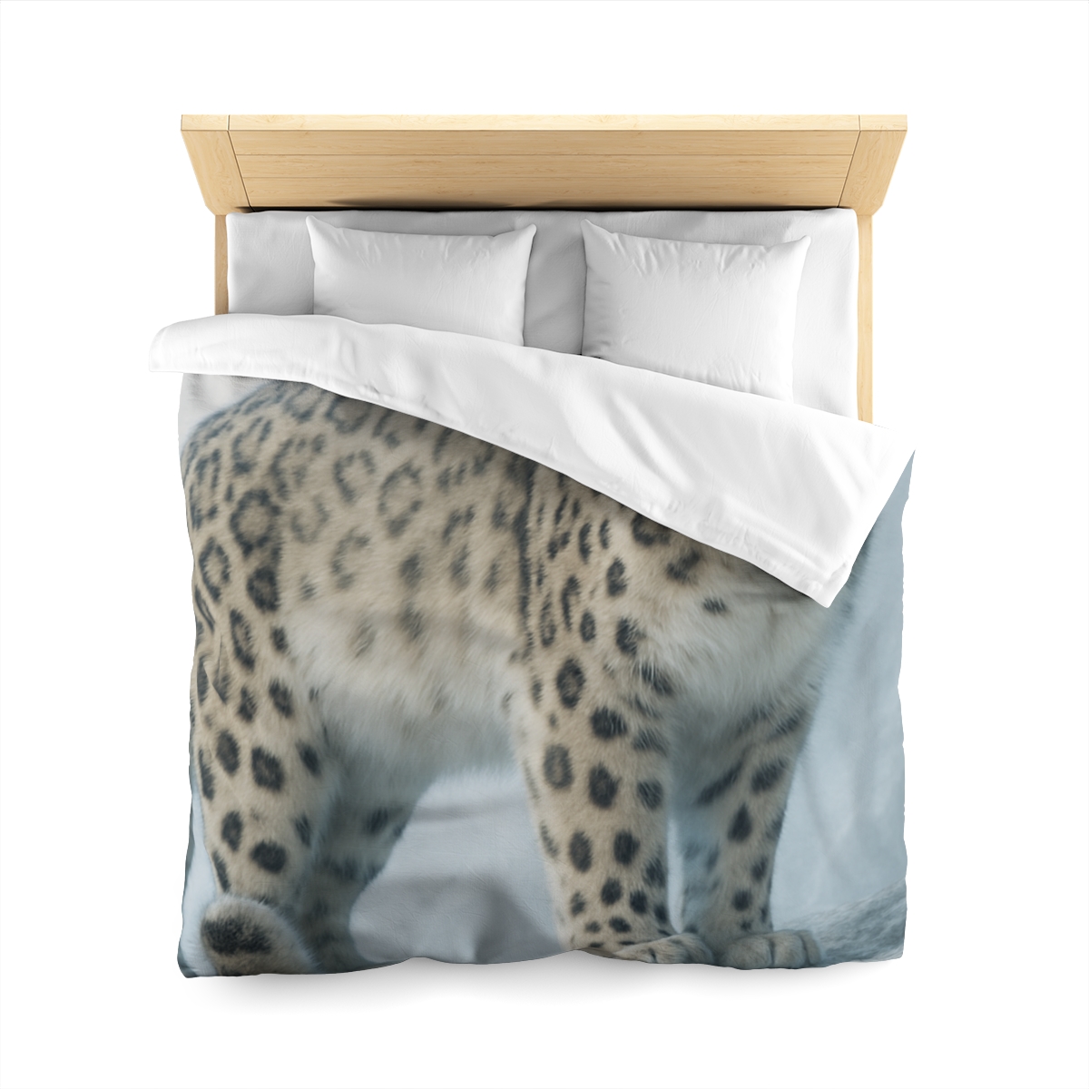 Frost Summit Snow Leopard personalized bedding duvets