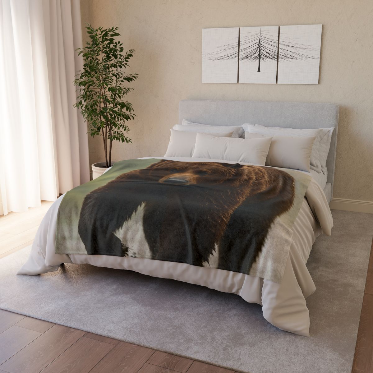 River King Grizzly Bear warm winter blankets