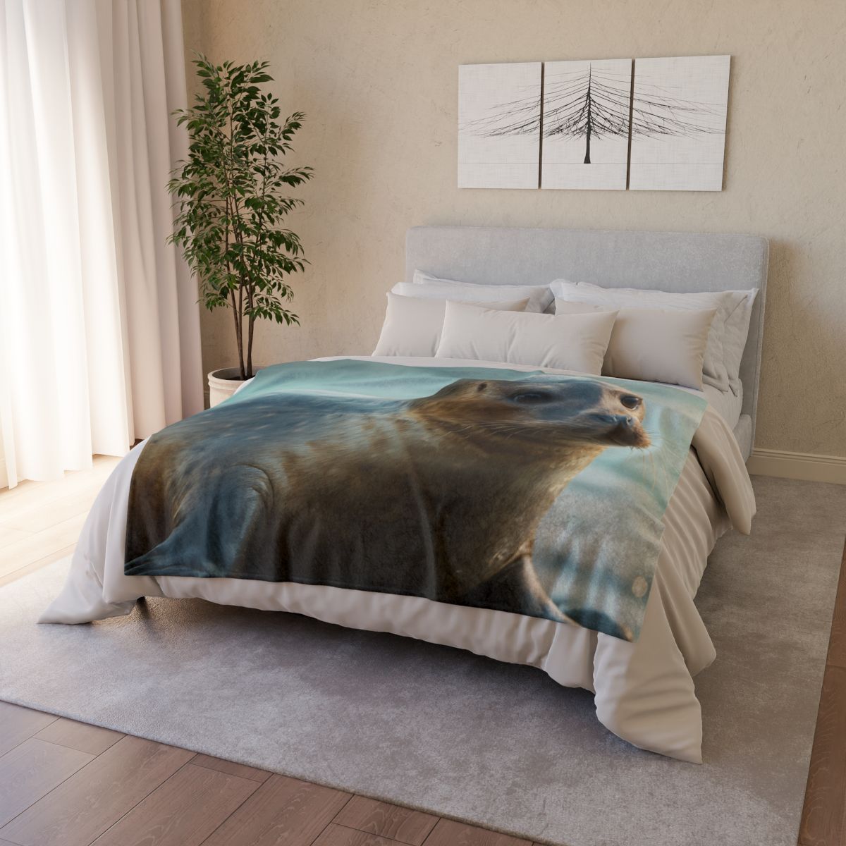 Harbor Sentinel Seal personalized cozy blankets