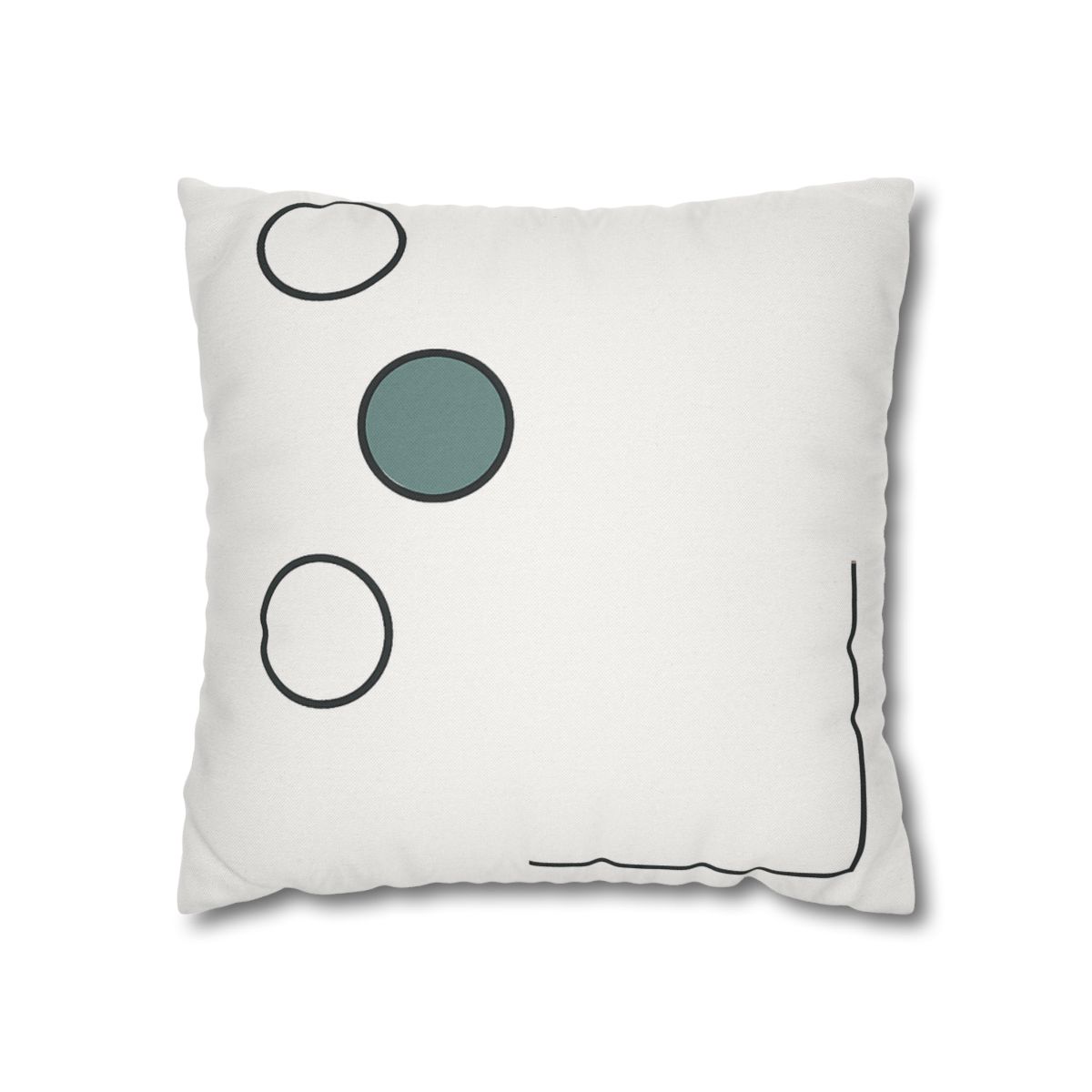 Triad Circles With Corner Frame Pause unique gift pillow cases