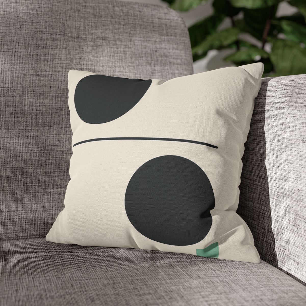 Offset Circle Bar Pairing designer print pillow cases