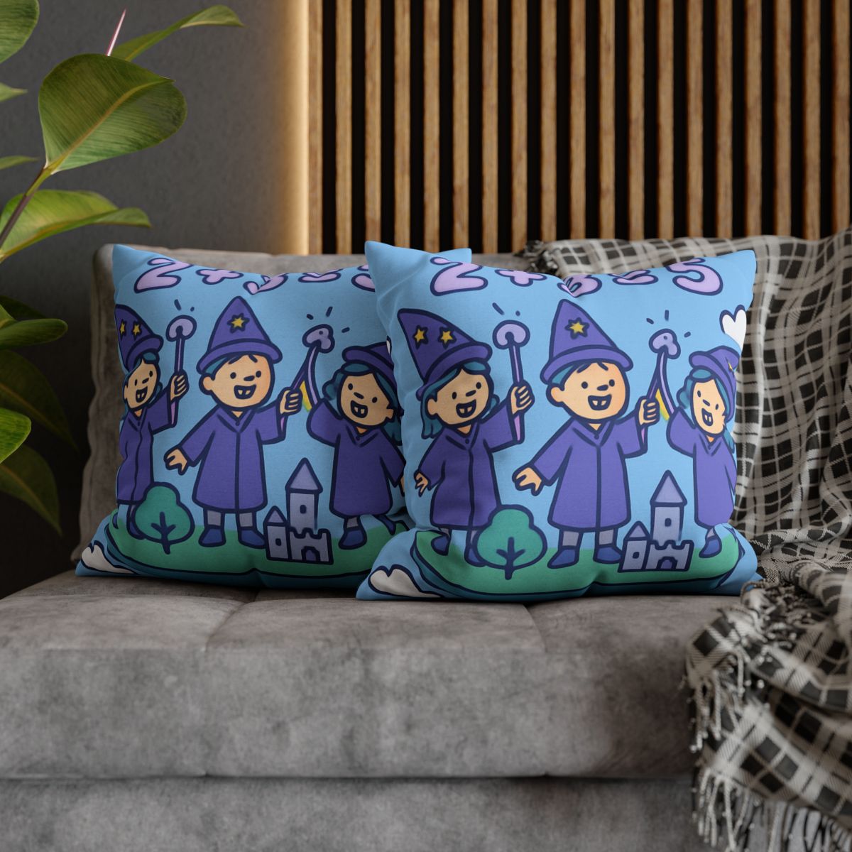 Math Wizards Floating Island comfortable bedding pillow covers