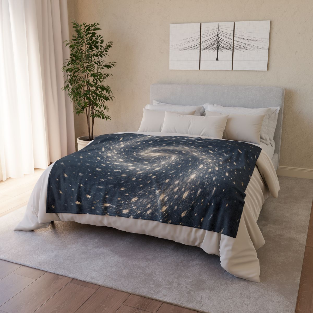 Radiant Particle Swirl trendy patterned blankets