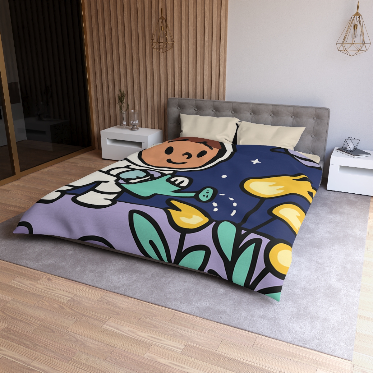 Comet Garden On Moon Meadow trendy bedroom duvets