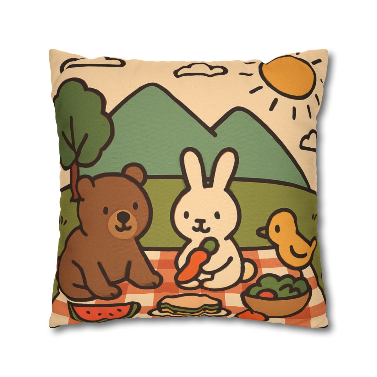 Mountain Picnic Pals custom pillow cases