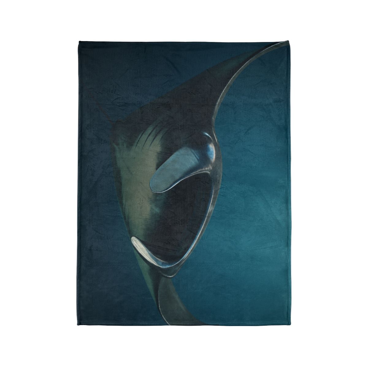 Starlit Glide Manta Ray soft fleece blankets