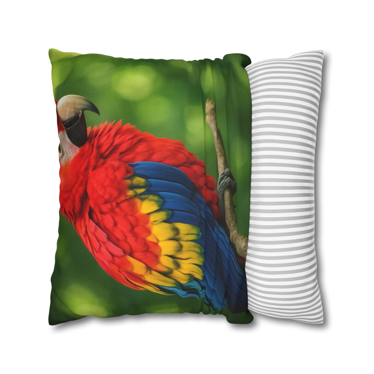 Color Storm Scarlet Macaw personalized pillow covers