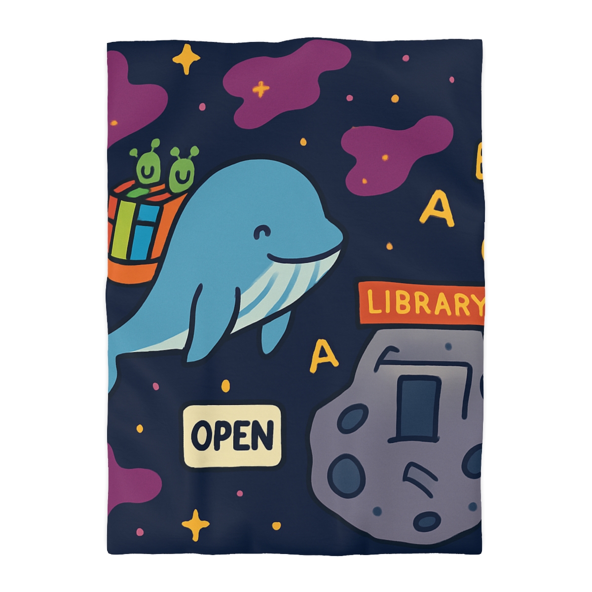 Nebula Library Whale trendy bedroom duvets