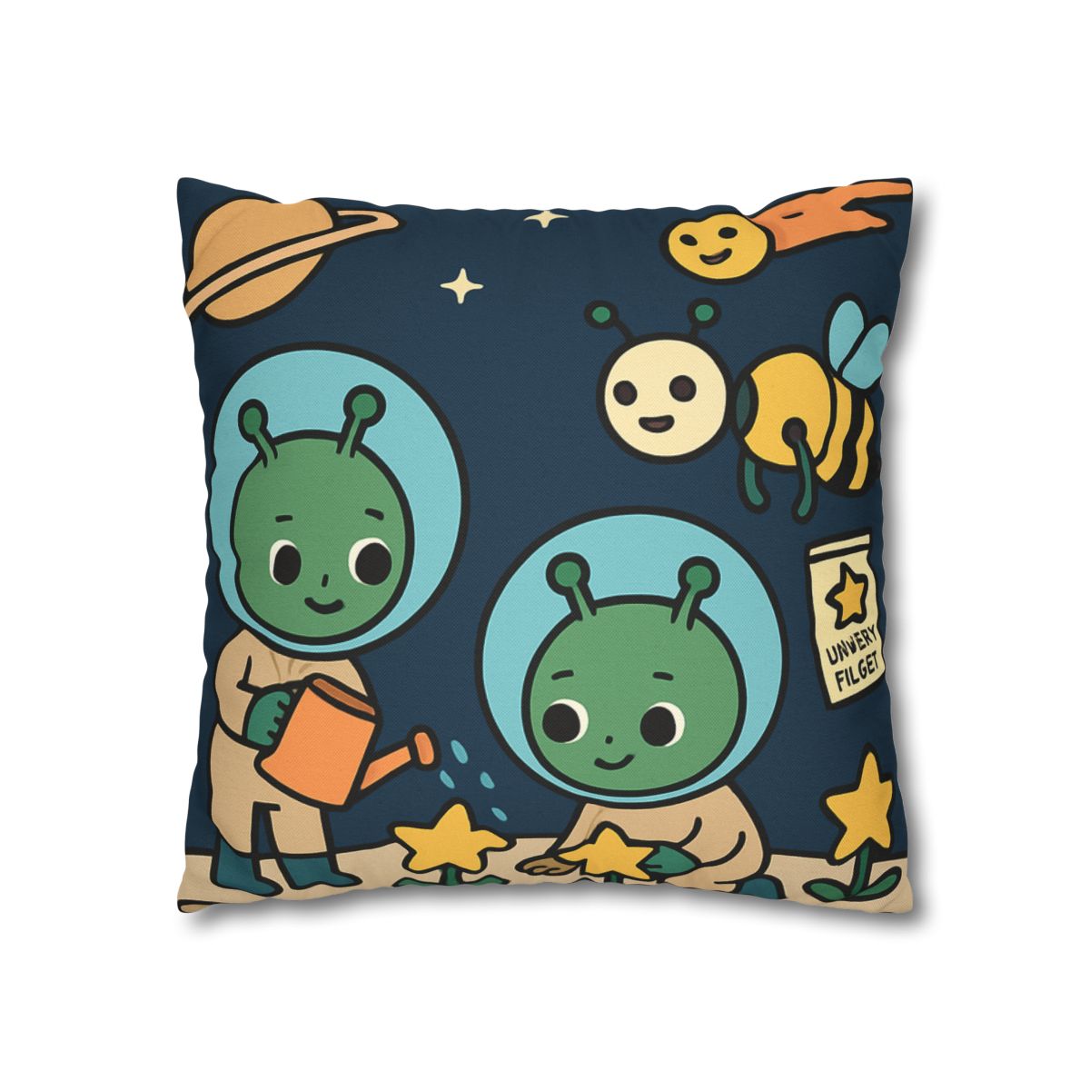 Comet Gardeners On Moon Meadow designer print pillow cases