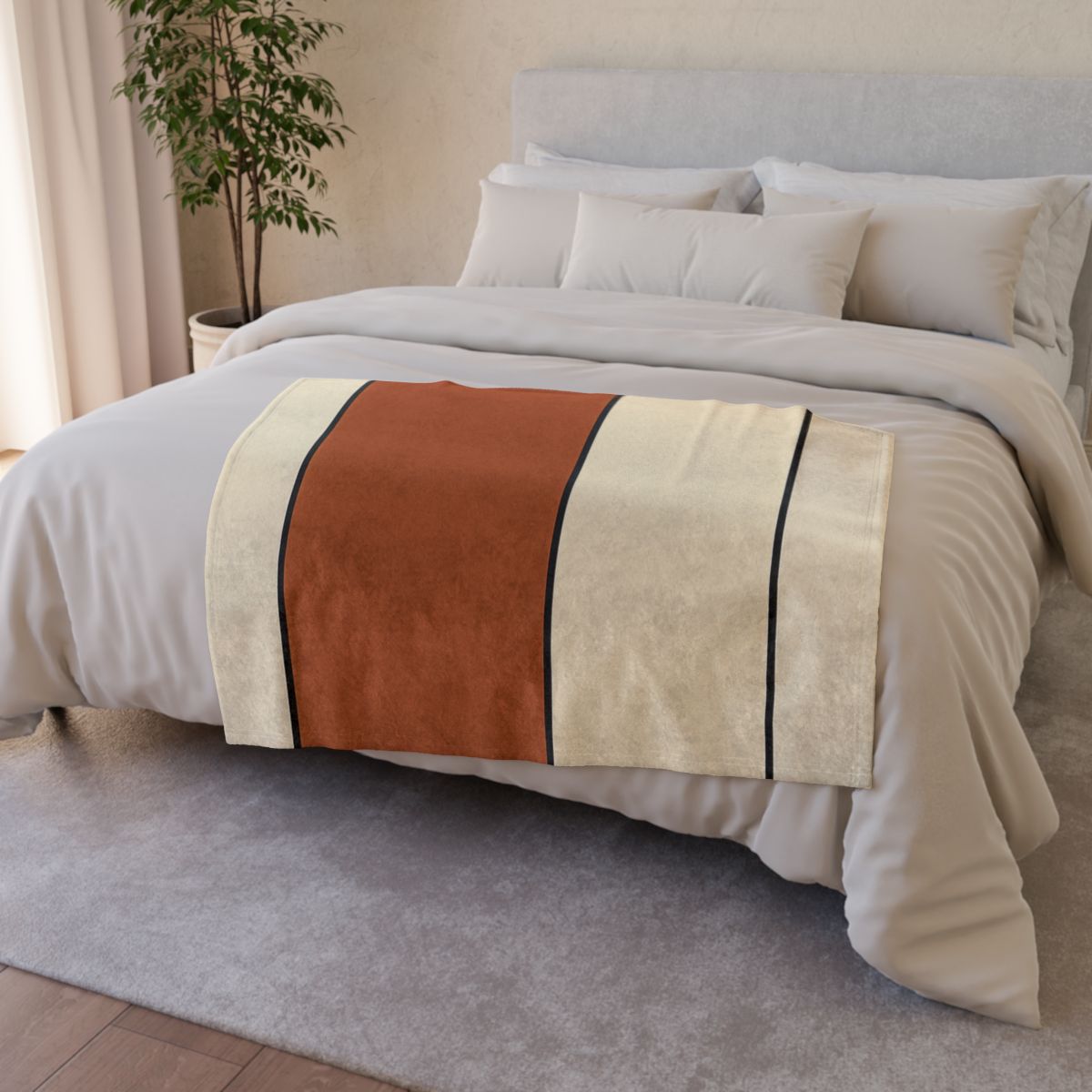 Offset Rectangle Pairing stylish throw blankets