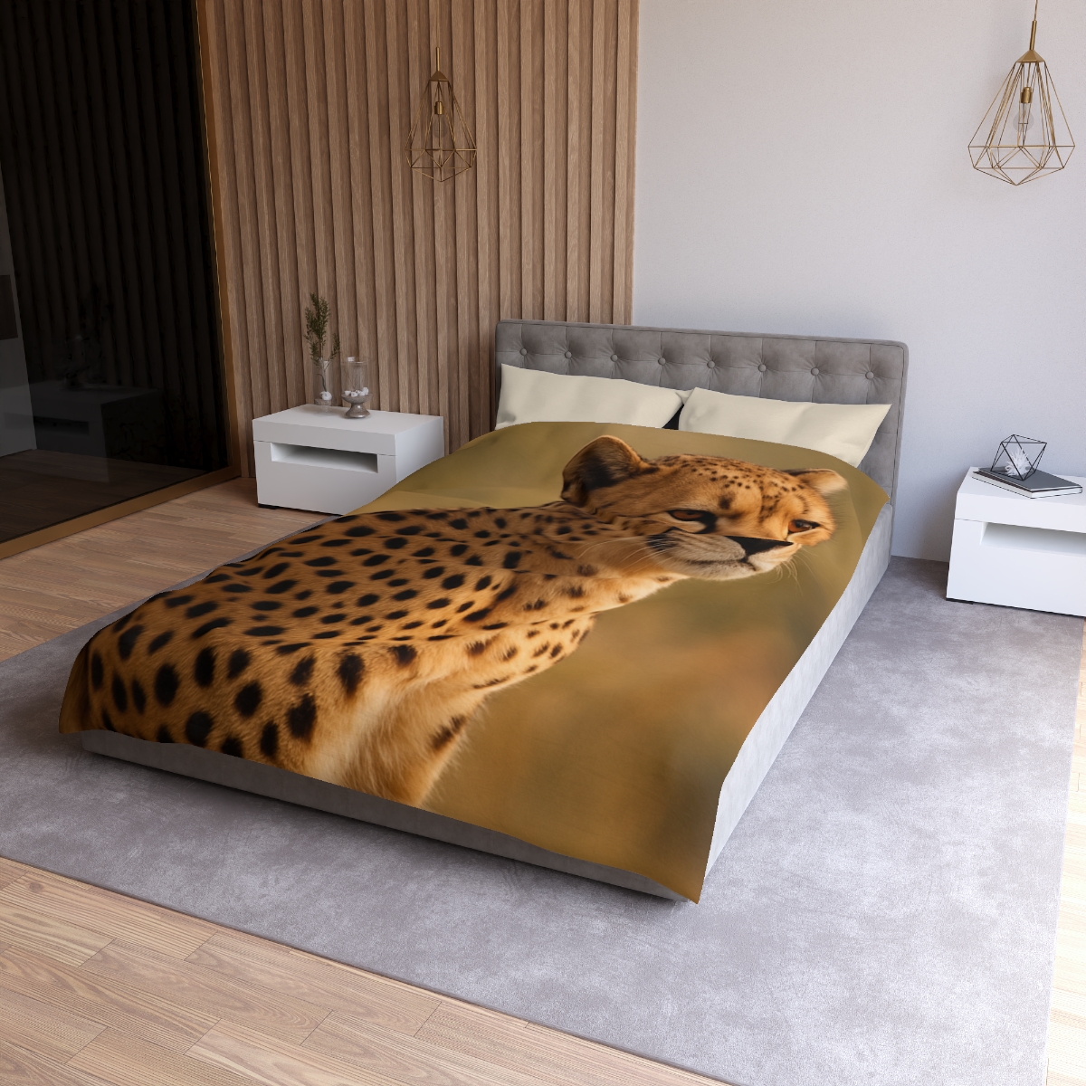 Amber Gaze Cheetah warm winter duvets