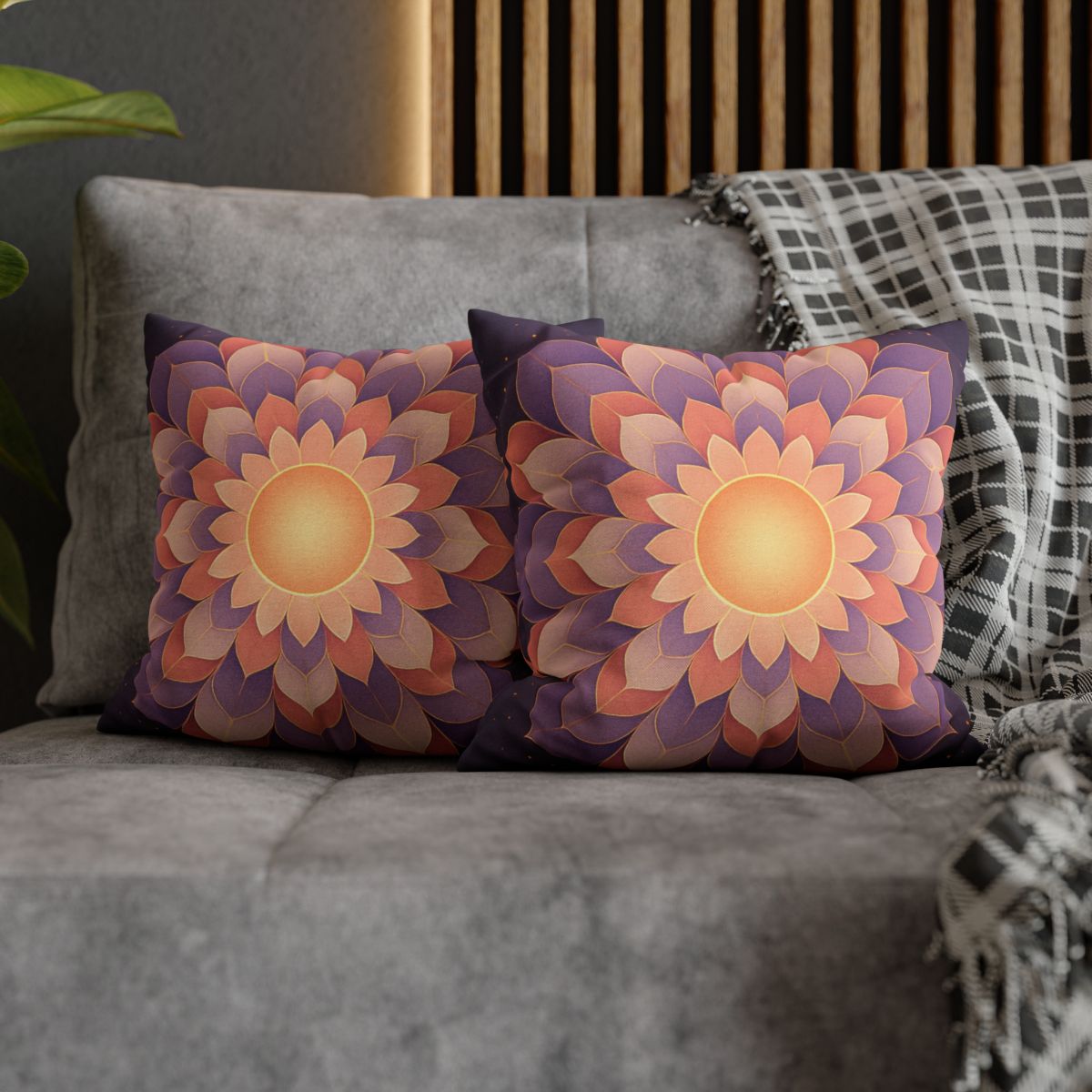 Petal Halo Mandala Drift unique gift pillow cases