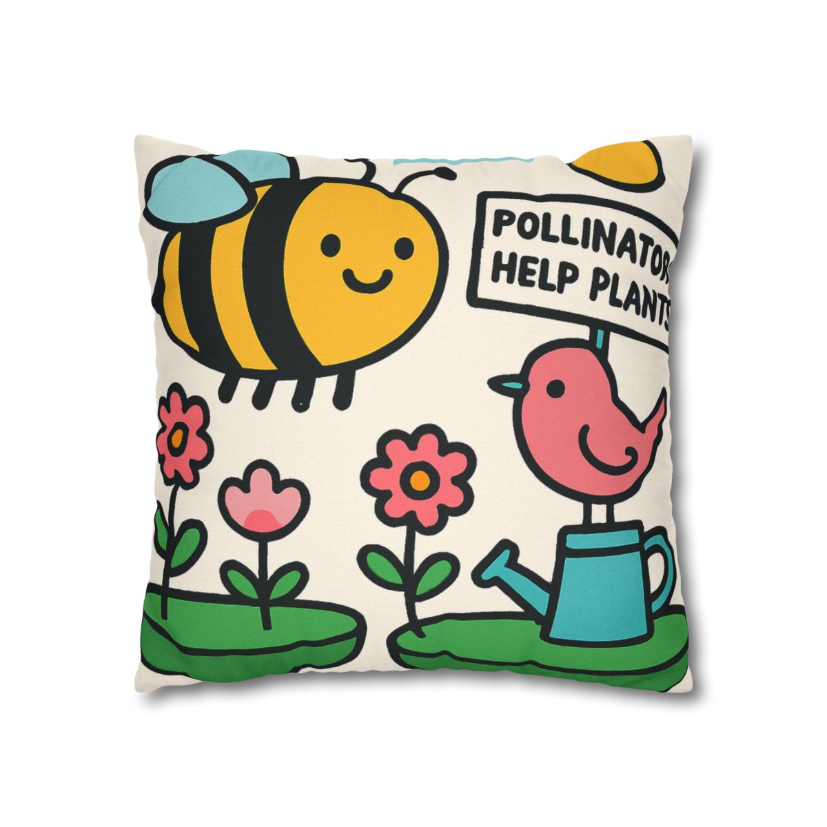 Sky Garden Of Floating Islands And Pollinator Facts personalized pillow covers