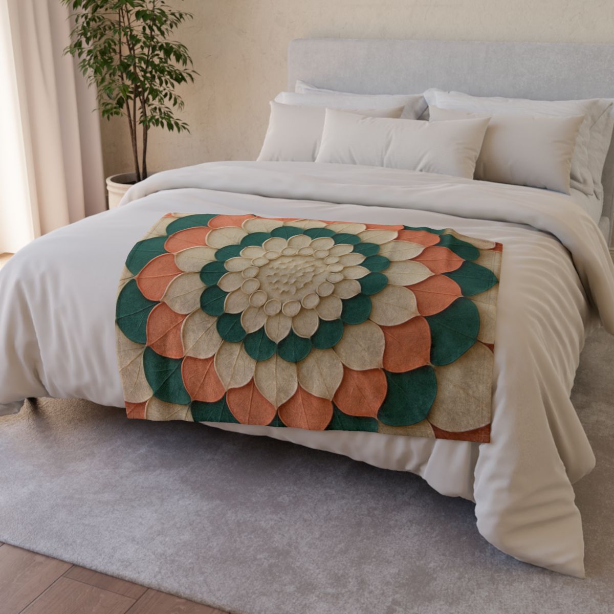 Petal Halo Mosaic trendy patterned blankets
