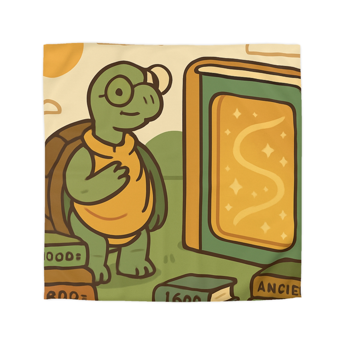 Time Traveling Tortoise Library warm winter duvets