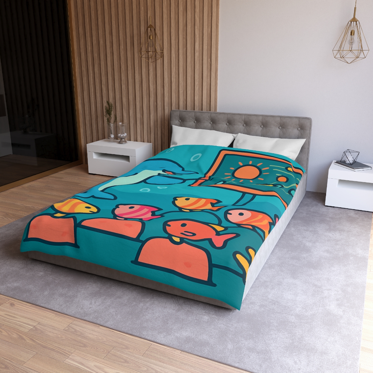 Cosmic Coral Reef Classroom trendy bedroom duvets