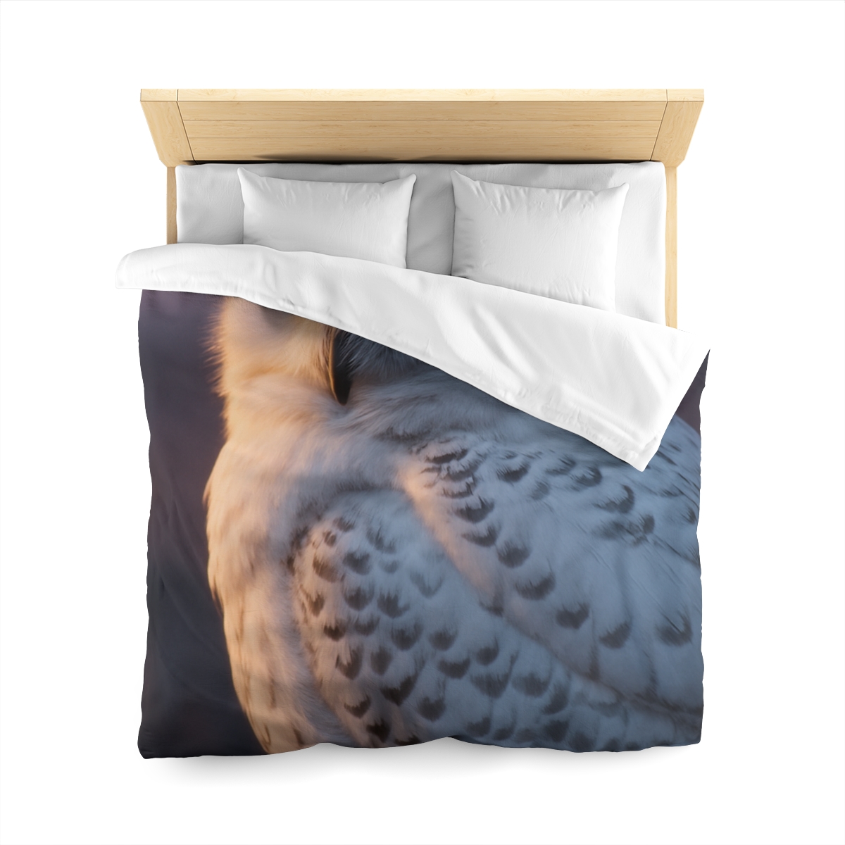 Twilight Watcher Snowy Owl personalized bedding duvets