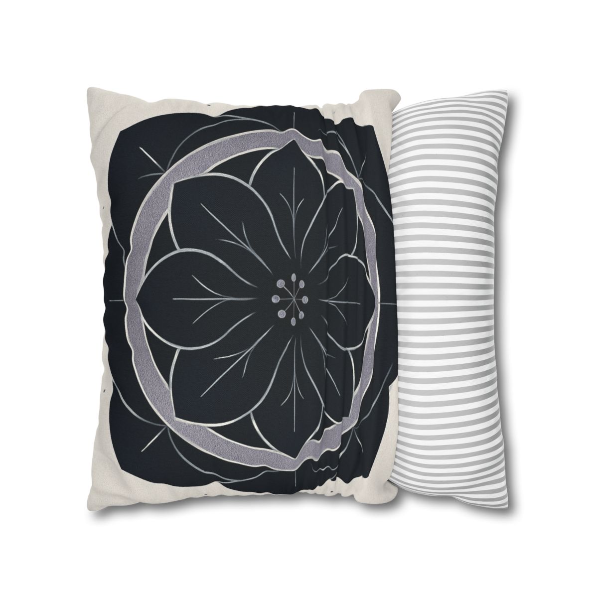 Petal Orbit Rosette personalized pillow covers