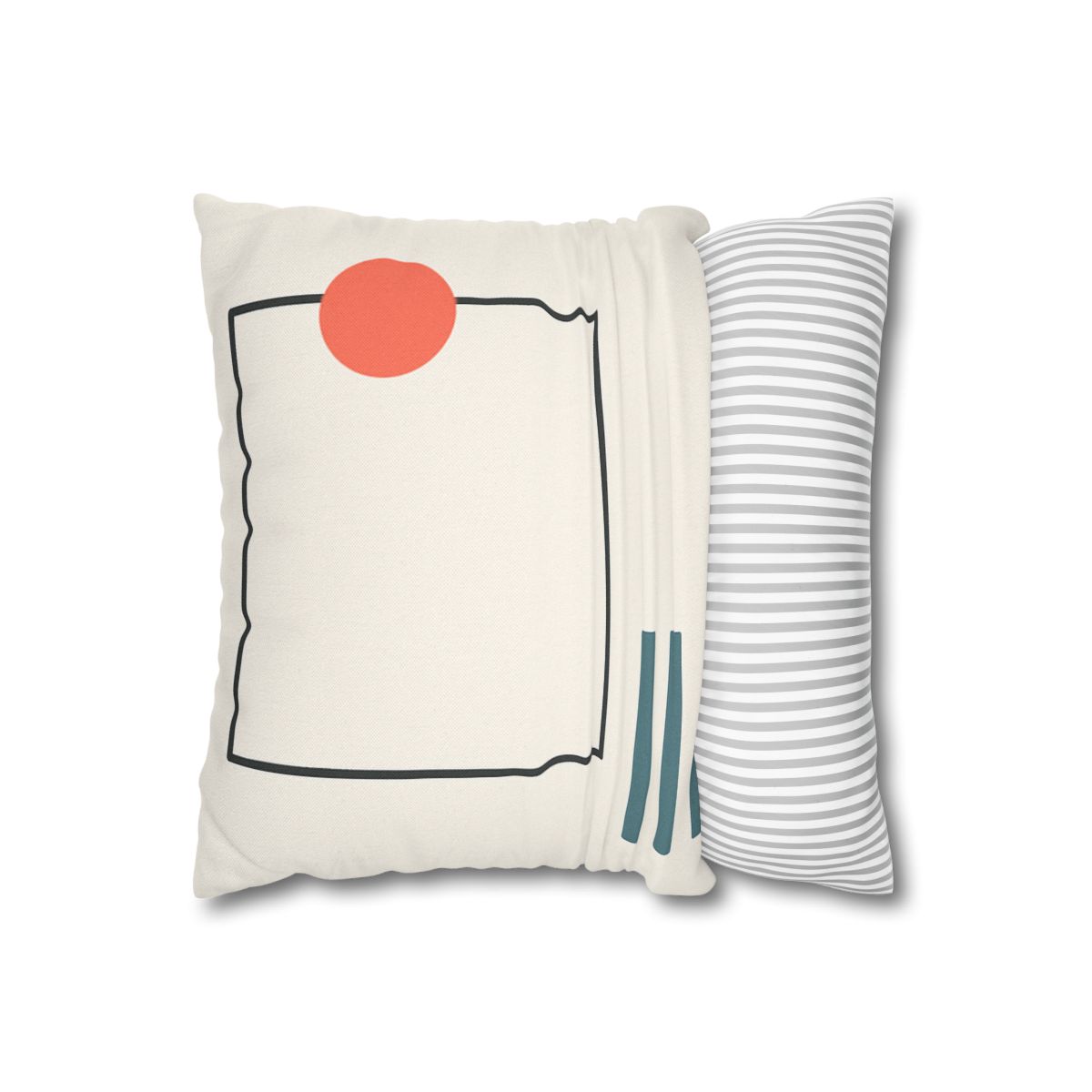 Quiet Orbit With Split Frame designer print pillow cases